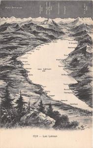 B93802 lac leman map cartes geographiques switzerland