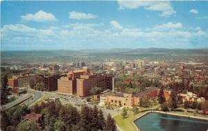 Spokane Washington Bird's Eye View~Streets-Buildings-Pond~1950s Postcard