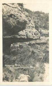 C-1910 Flagstaff Arizona Hanging Rock Walnut Canyon Arizona RPPC postcard 9477