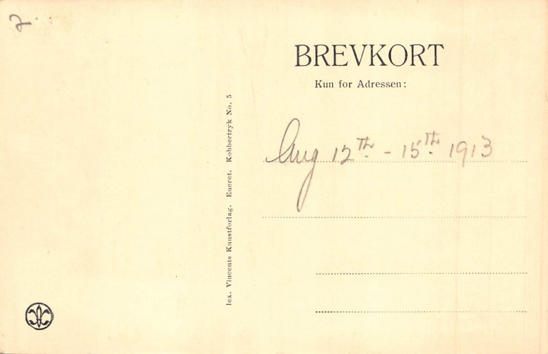 Denmark Copenhagen Dr Louises Bro vintage postcard