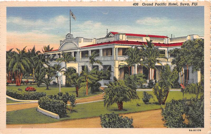 Grand Pacific Hotel, Suva, Fiji, Early Postcard, Unused