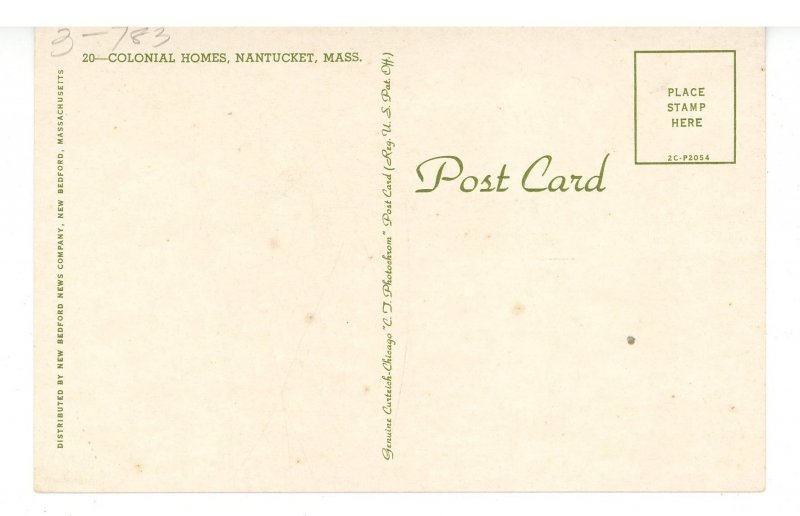 MA - Nantucket. Main Street, Colonial Homes