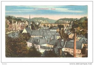 Bridge, Panorama, Grund, Luxembourg, 1900-1910s