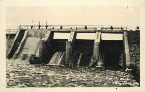 Postcard RPPC 1920s Wisconsin Park Falls Turtle dam #75 23-13233