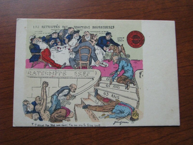 France Postcard French Political Satire Early 1900's Unused