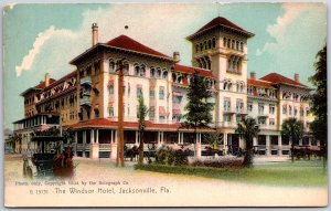 The Windsor Hotel Jacksonville Florida FL Roadway & Building Structure Postcard