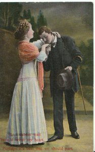 Couples Postcard - Romance - Perhaps Its Best We Should Part - Ref 13645A