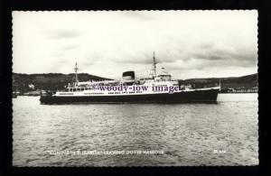 f1430 - Belgian Ferry - Koningin Elizabeth leaving Dover - postcard