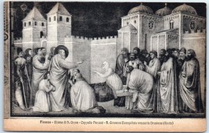 Postcard - S. Giovanni Evangeliste resuscitates Drusiana - Florence, Italy
