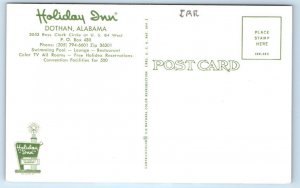 DOTHAN, AL Alabama ~ HOLIDAY INN c1960s Roadside Houston County Postcard
