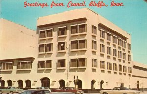 Postcard 1970's Council Bluffs IA New First National Bank Building, Unposted