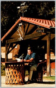 Rancho Del Cielo Ranch California 1980s Postcard President Ronald Reagan Radio