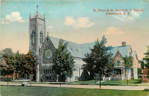 c1910 Postcard; St. Peter & Paul's Catholic Church, Jamestown NY Chautauqua Co.