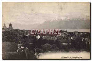 Old Postcard Lausanne Vue Generale