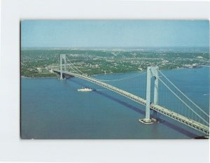 Postcard The Verrazano Narrows Bridge New York City New York USA