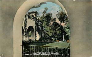 California San Diego Faun Fountain Patio Panama Exposition Postcard 22-7478