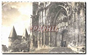 Old Postcard The Porch Beauvais cathedral Towers Courthouse