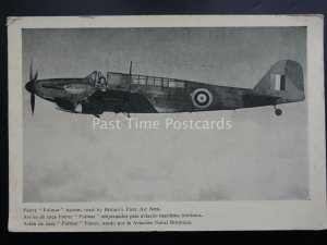 WW2 Military Aircraft FAIREY FULMAR FIGHTER USED BY BRITAIN FLEET AIR ARM Old PC