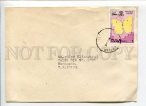 421243 CUBA 1993 year Matanzas real posted old COVER w/ butterfly stamp