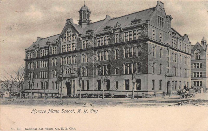 Horace Mann School, New York City, Early Postcard, Undivided Back, Unused 