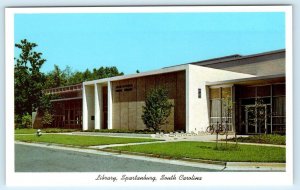 SPARTANBURG, South Carolina SC ~ COUNTY LIBRARY 1960s Postcard