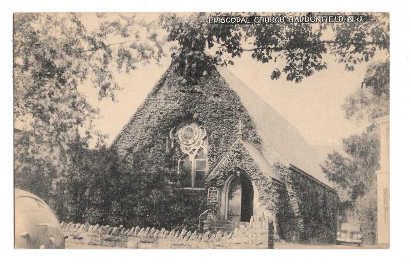 Haddonfield NJ Episcopal Chuch 1948 Vintage Collotype New Jersey Postcard