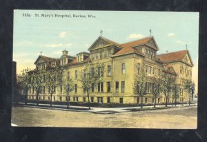 RACINE WISCONSIN ST. MARY'S HOSPITAL VINTAGE POSTCARD 1911