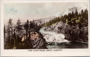 Banff Alberta Bow River Falls AB Alta 3c Stamp Gowen Sutton RPPC Postcard H43