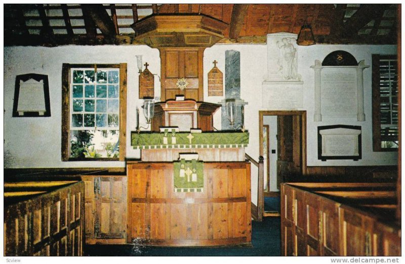 Interior St Peter's Church , St George , Bermuda , 40-60s