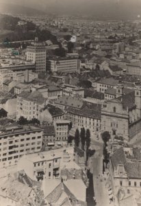 Ljubljana Slovenia Aerial Vintage Postcard