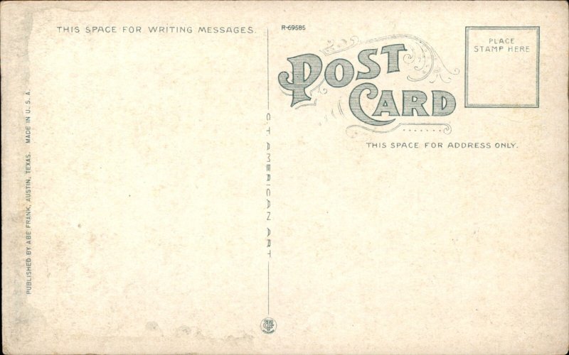 Austin TX Texas Postmaster General Burleson Home c1900-20s Vintage Postcard