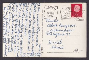 Vintage Postcard Netherlands Assen Stationsemplacement Station