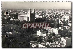 Modern Postcard Casablanca Morocco General view and cathedral