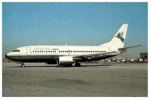 Air Attache Boeing 737 at Vancouver 1985 Airplane Postcard