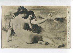 3009195 NUDE Sirens MERMAIDS near sea by LORAN vintage SALON