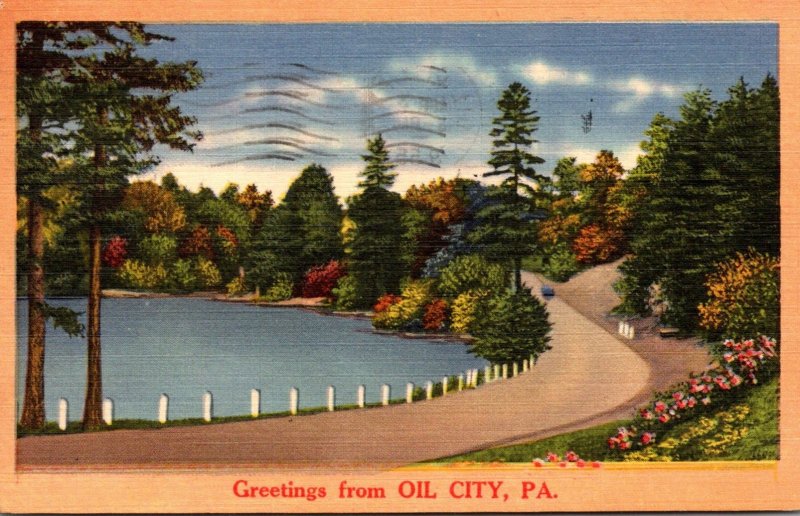 Pennsylvania Greetings From Oil City 1955