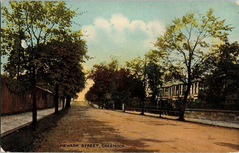 Neward Street Greenock Postcard British Dennis Sons London Scarboro Postcard Vtg 