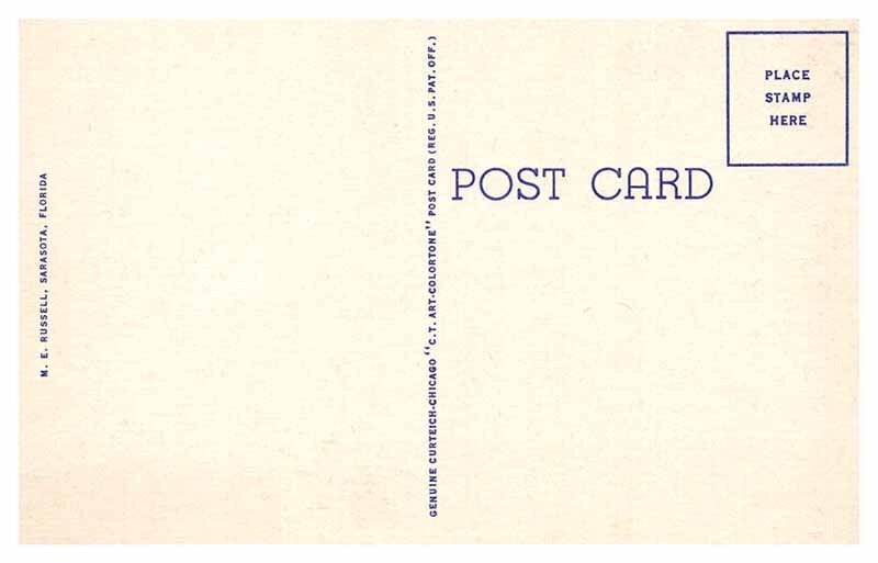 Postcard CASINO SCENE Venice Florida FL AR6239