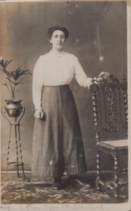 Mag Maggie Of Poplar Road Birkenhead Edwardian Lady Portrait Antique Postcard