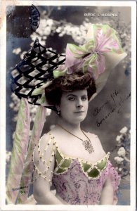 Postcard  France Belle Epoque era actress Bade L'Hesepl