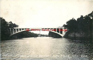 IA, Iowa Falls, Iowa, RPPC, Oak Street Bridge, LL Cook Photo No 8623