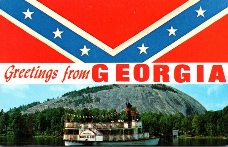 Georgia Greetings Stone Memorial Park & Confederate Flag