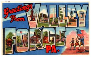 Pennsylvania  VALLEY FORGE Large Letter