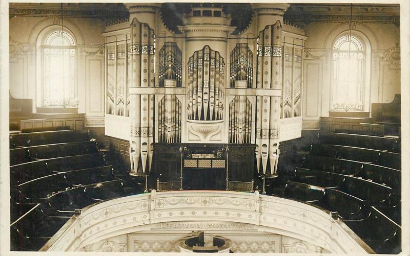 Theatre / Town Hall Organ real photo postcard United Kingdom