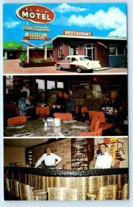 SOCORRO, New Mexico NM ~ Roadside EL RIO MOTEL Leopard Skin Bar c1950s Postcard