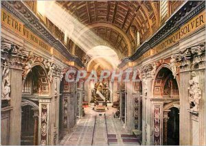 Postcard Modern Rome Interior of the Basilica of S Pietro