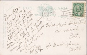 St Thomas Ontario Talbot Street looking West Full Moon ON c1910 Postcard H37