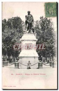 Old Postcard Nancy Statue of General Drouot