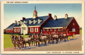 The Genesee Horse Team Genesee Brewing Company Rochester New York NY Postcard