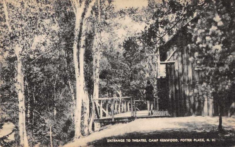 Potter Place New Hampshire Camp Kenwood Theatre Entrance Postcard JD933765